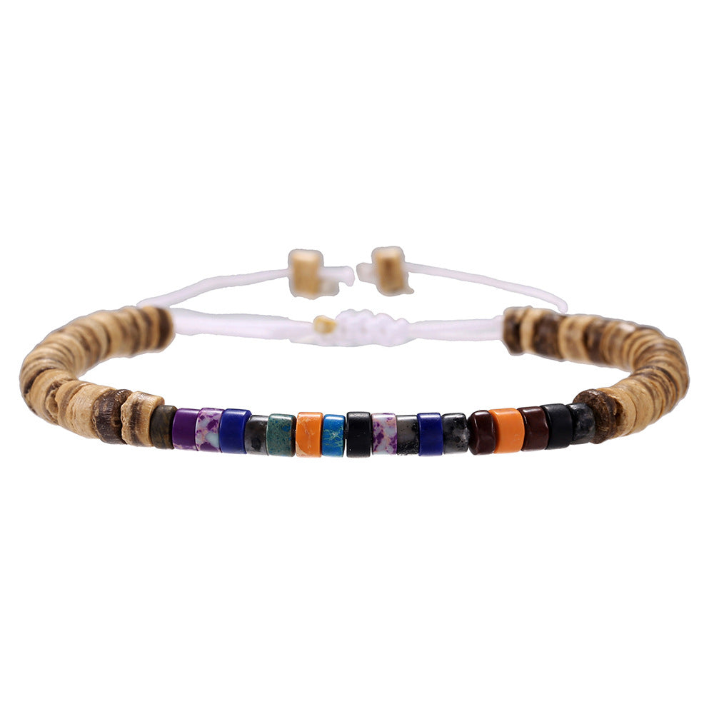 Wholesale simple turquoise wooden bead bracelet